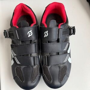 Peloton Black and Red Cycling cleats